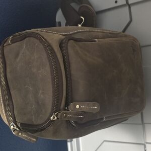 Men's Brown Leather Crossbody Bag